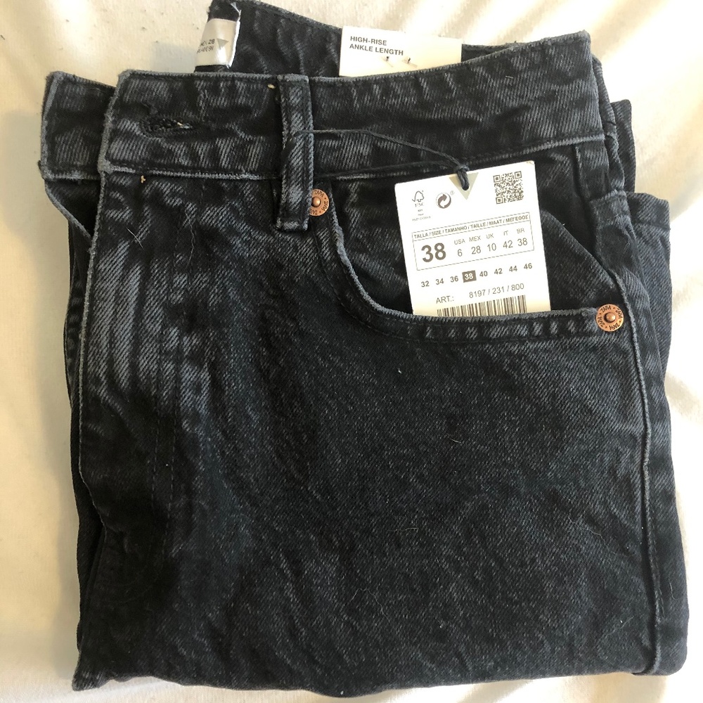 Zara classic mom fit jean